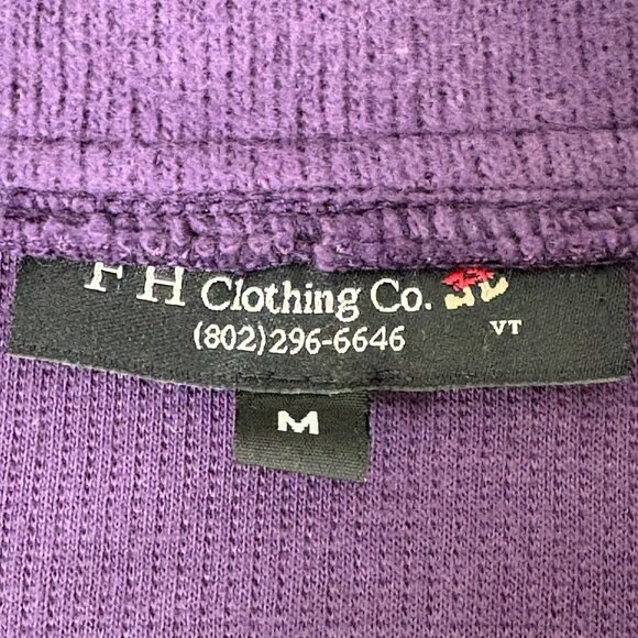 FH Clothing Co Button Front Shirt Shacket Size M Purple Cotton Pockets USA - Picture 5 of 13